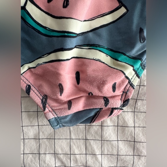 Tea Collection Kids One-Piece Swimsuit in Blue and Pink Watermelon Print 6 - Picture 5 of 5